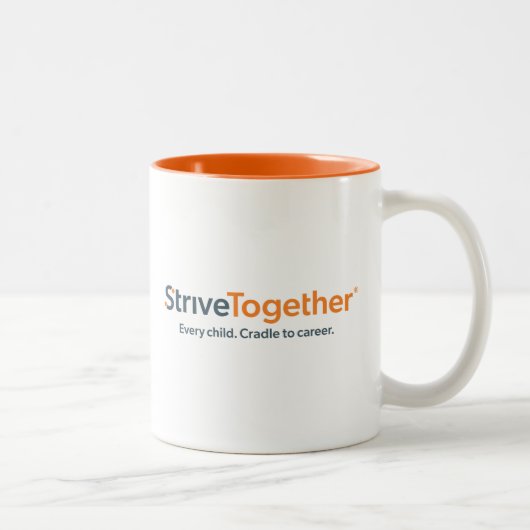 11oz Mug - Orange Interior Tweekleurige Koffiemok (Rechts)