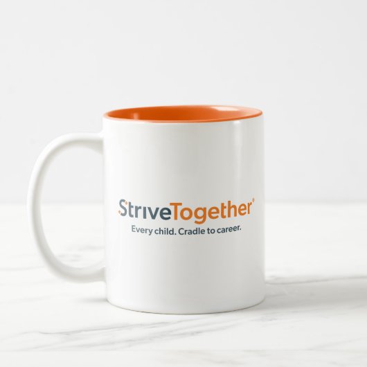 11oz Mug - Orange Interior Tweekleurige Koffiemok (Links)