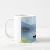 11oz mug with "Orcas in the Inlet" image Koffiemok (Links)