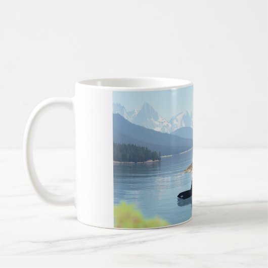 11oz mug with "Orcas in the Inlet" image Koffiemok (Links)