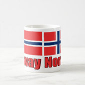 11oz White Porcelan Mok Flag/Noorwegen (Center)