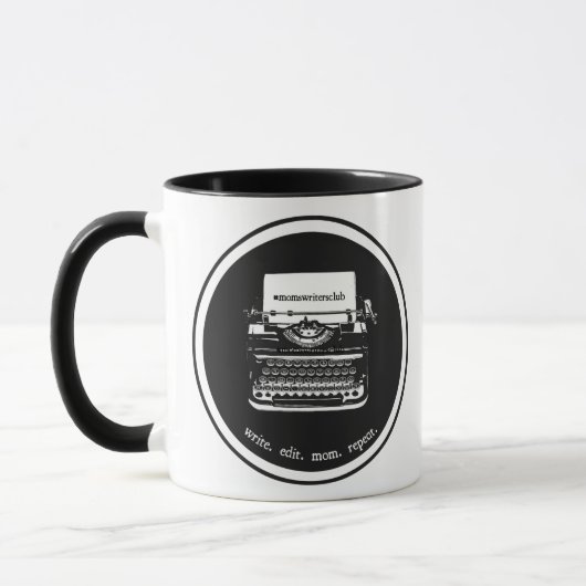 11oz zwarte/zwarte Mok (Links)