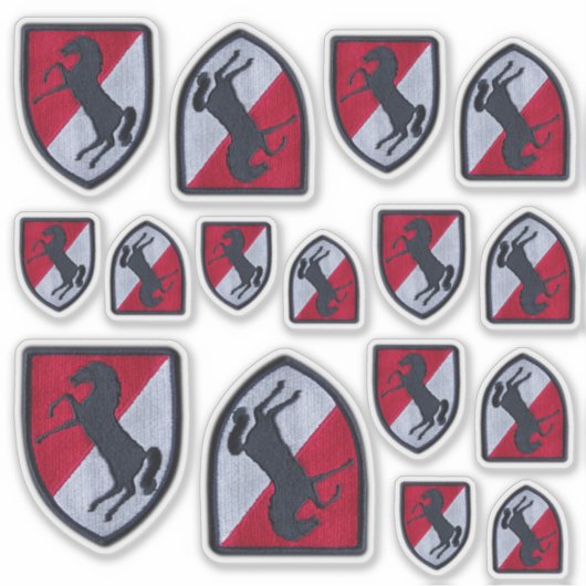 11th Amored Cavalry Regiment Fort Meade Contour Sticker (Voorkant)