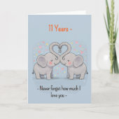 11th anniversary Elephants never forget Kaart (Voorkant)