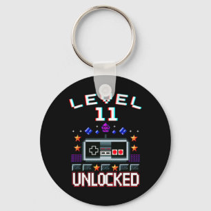 11th Birthday Boy Level 11 Ontgrendeld Grappige Vi Sleutelhanger