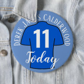 11th Birthday Football Badge to Personalize Button (In situ)