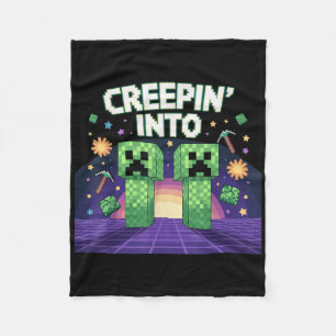 11th Birthday Gamer Pixel Creepin’ Into 11 Video G Fleece Deken