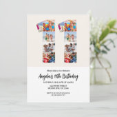 11th Birthday Invitation - Number 11 Kaart (Staand voorkant)