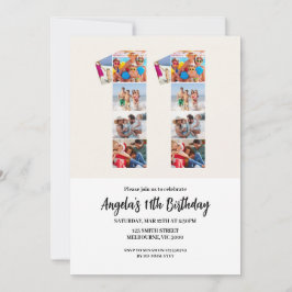 11th Birthday Invitation - Number 11 Kaart