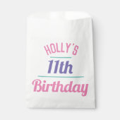 11th Birthday Party Snoep Bag Bedankzakje (Voorkant)