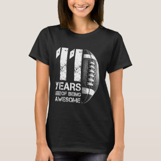 11th Birthday Retro American Football 11 Years Old T-shirt