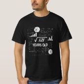 11th Birthday Square Root Math 11 Years Old Bday T-shirt (Voorkant)