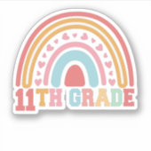11th Grade Cute Rainbow Back To School Student Sticker (Voorkant)