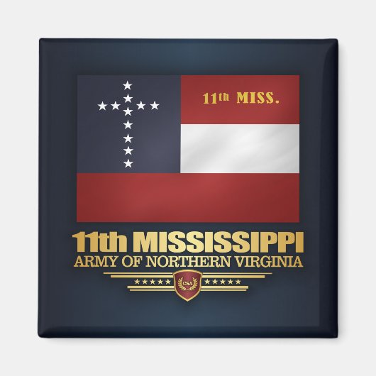 11th Mississippi Infantry Magneet (Voorkant)