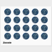 11th Steel Wedding Blue Wax Seal Sticker (Vel)