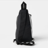 11th Steel Wedding Jubileum Print Cut Naaizak Sling Bag (Achterkant)