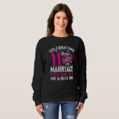 11th Wedding Anniversary Matching Couple Men Women Trui (Voorkant volledig)
