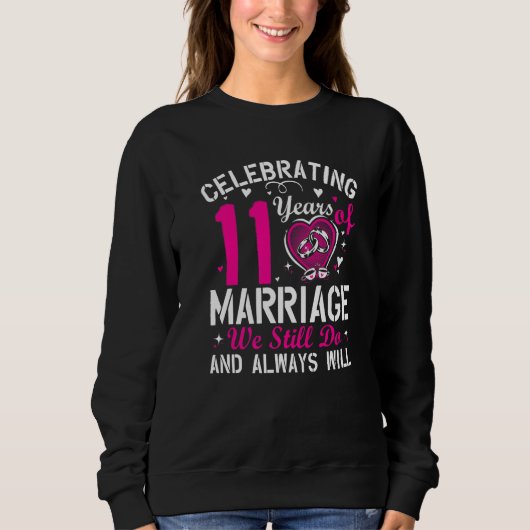 11th Wedding Anniversary Matching Couple Men Women Trui (Voorkant)