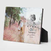 11th Wedding Jubileum Aangepast fotostaal Roos Fotoplaat (Zijkant)