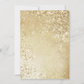 11th Wedding Jubileum Gold Invitation Kaart (Achterkant)
