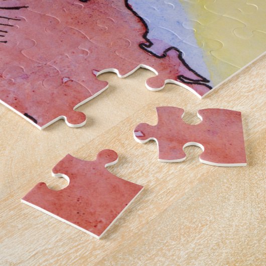 11x14 abstracte puzzel met design legpuzzel (Zijkant)