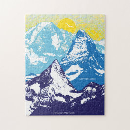 11x14 Alpenpieken Puzzle for Colorblind People Legpuzzel