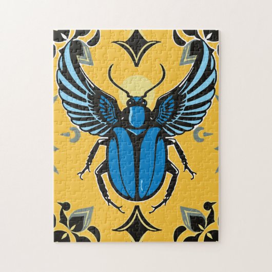 11x14 Art Deco Scarab Puzzel voor kleurenblinden (Verticaal)