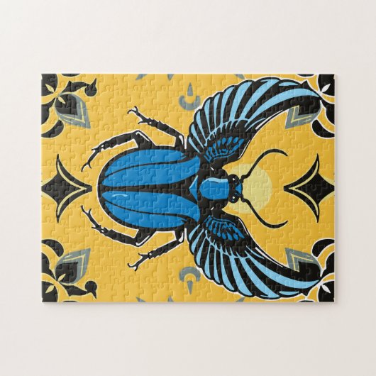 11x14 Art Deco Scarab Puzzel voor kleurenblinden Legpuzzel (Horizontaal)