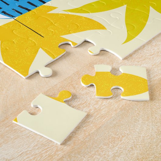 11x14 Blauwe Jays Puzzel voor Kleurblinden Legpuzzel (Zijkant)