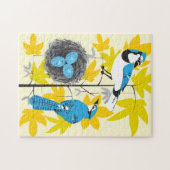 11x14 Blauwe Jays Puzzel voor Kleurblinden Legpuzzel (Horizontaal)