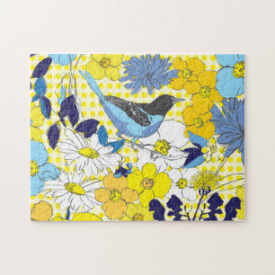 11x14 Bluebird Puzzle for Colorblind People Legpuzzel