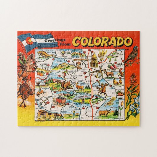  11x14 Colordao Kaart Jigsaw Puzzel (Horizontaal)