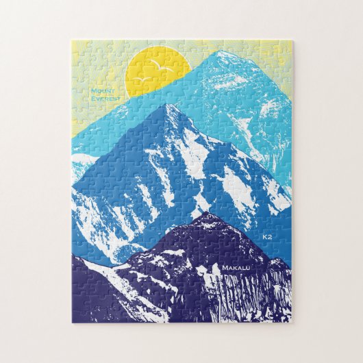 11x14 Himalaya Peaks Puzzle for Colorblind People Legpuzzel (Verticaal)