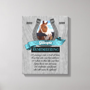 11x14 Horse Pet Memorial Wood Kijk Foto Canvas Afdruk