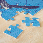 11x14 Howling Coyote Puzzle for Colorblind People Legpuzzel (Zijkant)