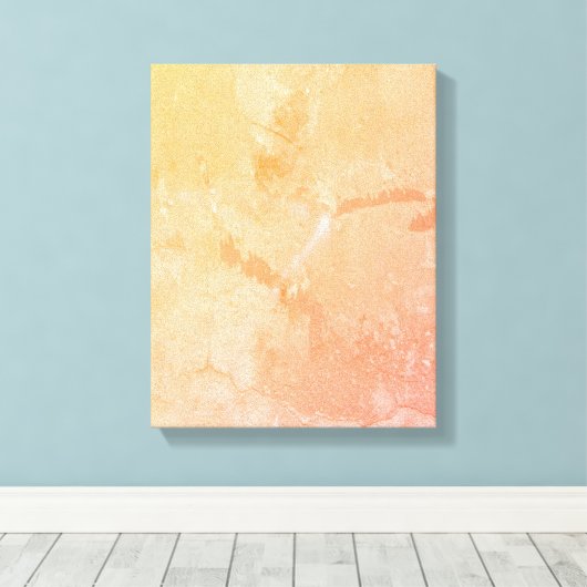 11x14-inch perzikkleurig, roze, geel Abstract mode Canvas Afdruk (Insitu (Houten vloer))
