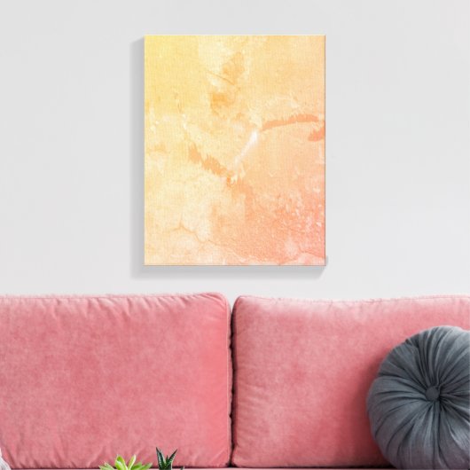 11x14-inch perzikkleurig, roze, geel Abstract mode Canvas Afdruk (Insitu (Woonkamer))