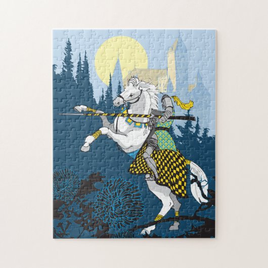 11x14 Jousting Knight Puzzle voor kleurenblinden Legpuzzel (Verticaal)