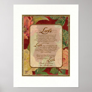 11x14 Jubileum, Love Chapter 1 Corinthians 13 Poster
