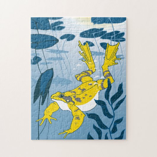 11x14 Kikker Pond Puzzle voor kleurenblinden Legpuzzel (Verticaal)