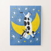 11x14 Kinder Koe en moonpuzzel voor kleurenblinde  Legpuzzel (Verticaal)