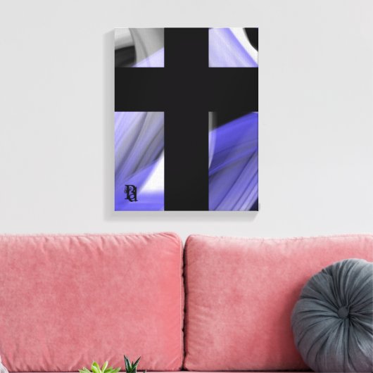 11x14" Lavender Moon Trend Abstract Art Violet Canvas Afdruk (Insitu (Woonkamer))