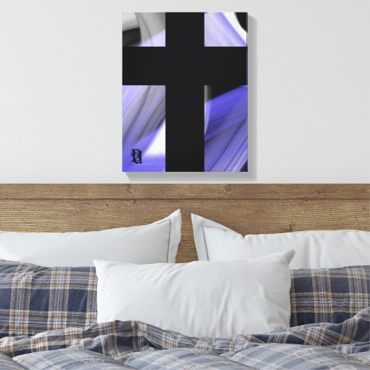 11x14" Lavender Moon Trend Abstract Art Violet Canvas Afdruk (Insitu (Slaapkamer))