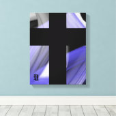 11x14" Lavender Moon Trend Abstract Art Violet Canvas Afdruk (Insitu (Houten vloer))