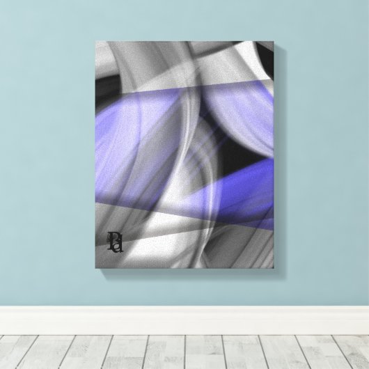 11x14" Lavender Moon Trend Abstract Art Violet Canvas Afdruk (Insitu (Houten vloer))