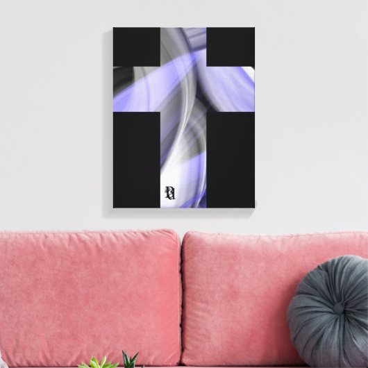 11x14" Lavender Moon Trend Abstract Art Violet Canvas Afdruk (Insitu (Woonkamer))