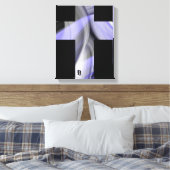 11x14" Lavender Moon Trend Abstract Art Violet Canvas Afdruk (Insitu (Slaapkamer))