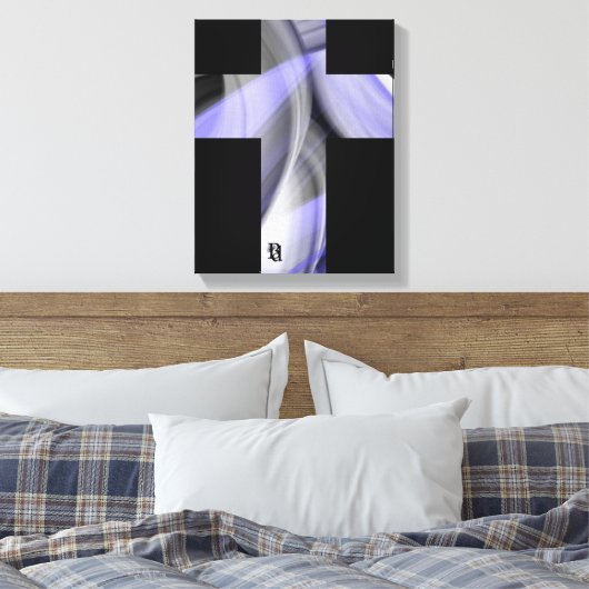 11x14" Lavender Moon Trend Abstract Art Violet Canvas Afdruk (Insitu (Slaapkamer))