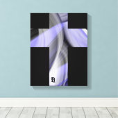 11x14" Lavender Moon Trend Abstract Art Violet Canvas Afdruk (Insitu (Houten vloer))