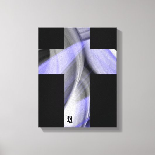 11x14" Lavender Moon Trend Abstract Art Violet Canvas Afdruk (Voorkant)